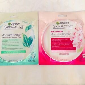 👀4/$25 Garnier 2 SkinActive Super Hydrating & Glow-Boosting Sheet Masks
